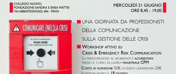 Workshop attivo su Crisis & Emergency Risk Communication [RINVIATO]